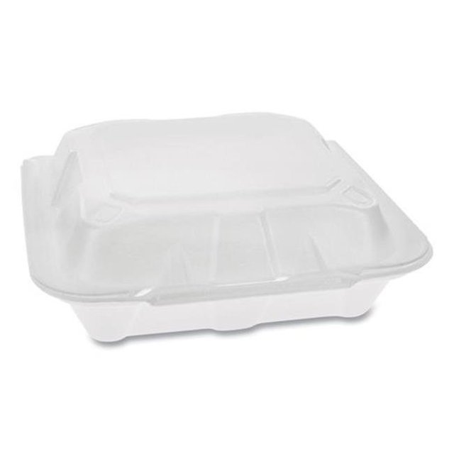 8 in. Dual Tab Lock Economy Container, White