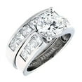 thumbnail image 2 of Tallia 80: 5.4 carat Russian Ice on Fire CZ Wedding Ring Set 925 Silver sz 4.0, 2 of 4