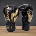 thumbnail image 7 of Yibooy Muay Thai Competition Gloves PU Leather Sponge Boxing Gloves (10oz Black), 7 of 7