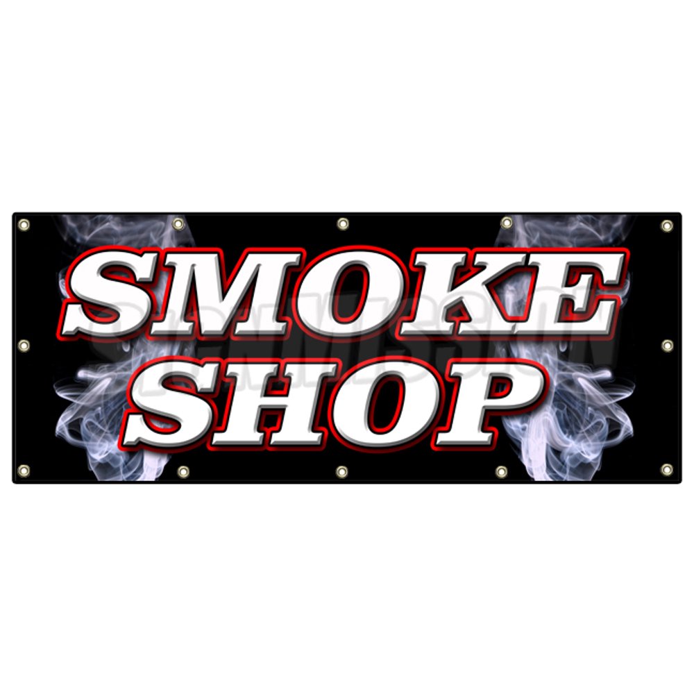 48"x120" SMOKE SHOP BANNER SIGN cigar cigarrettes shop hookah pipes