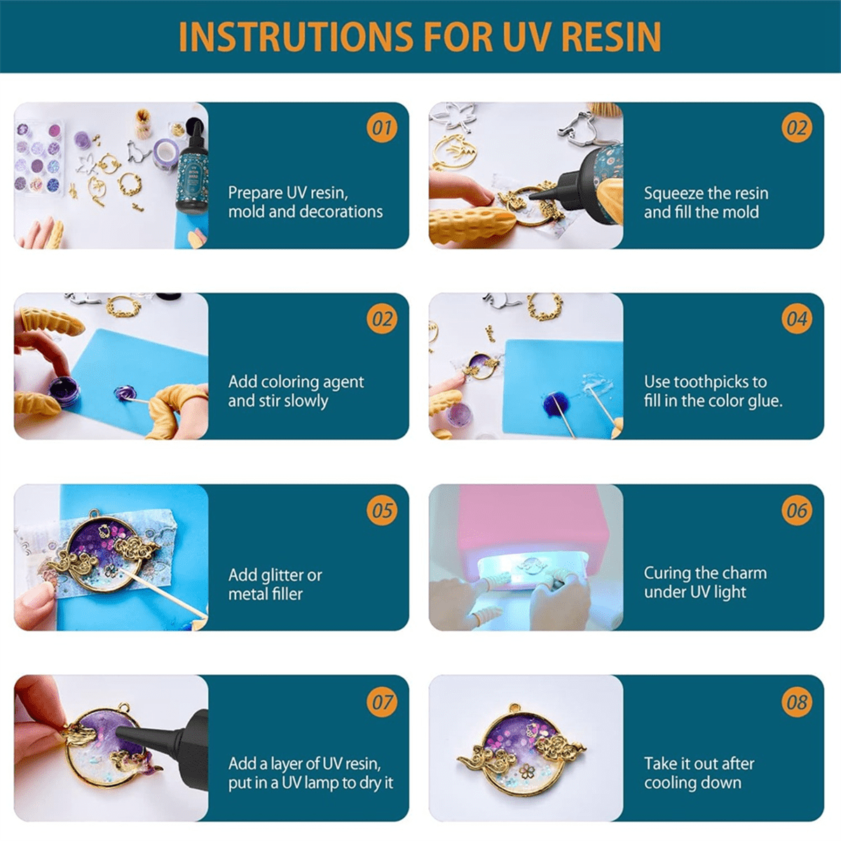 UV Resin 200g Crystal Clear UV Resin, Upgraded UV Resin Hard Type, Resin UV Fast Cured for Jewelry Making, DIY Craft