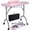 Pink, variant on Foldable Manicure Nail Table Freestanding Portable Nail Station Desk with Drawer Wrist Cushion Bag, Black