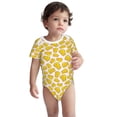 thumbnail image 2 of Yiaed Cheese Print Infant Climbing Short Sleeve Onesie One-Piece Baby Bodysuit Clothes 0-12 Months -18 Months, 2 of 6