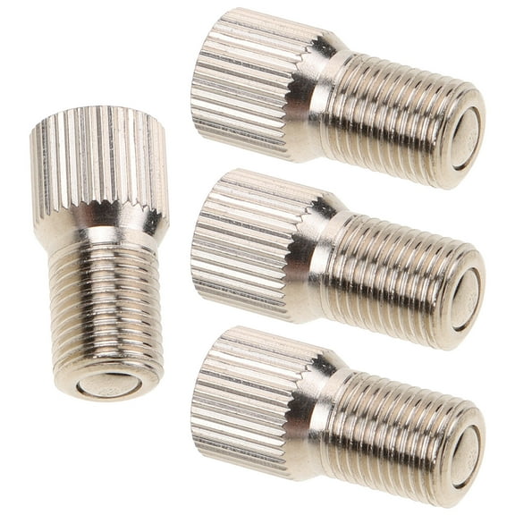 Supvox 4Pcs Tire Air Valve Extender Copper Silver for Tire Inflation and Vehicle Use