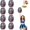 color, variant on 8 Pcs Cheerleading poms,pom poms Cheerleading with Finger for Rooters Cheering Squad Team Spirit Sports (Colorful+Gold)