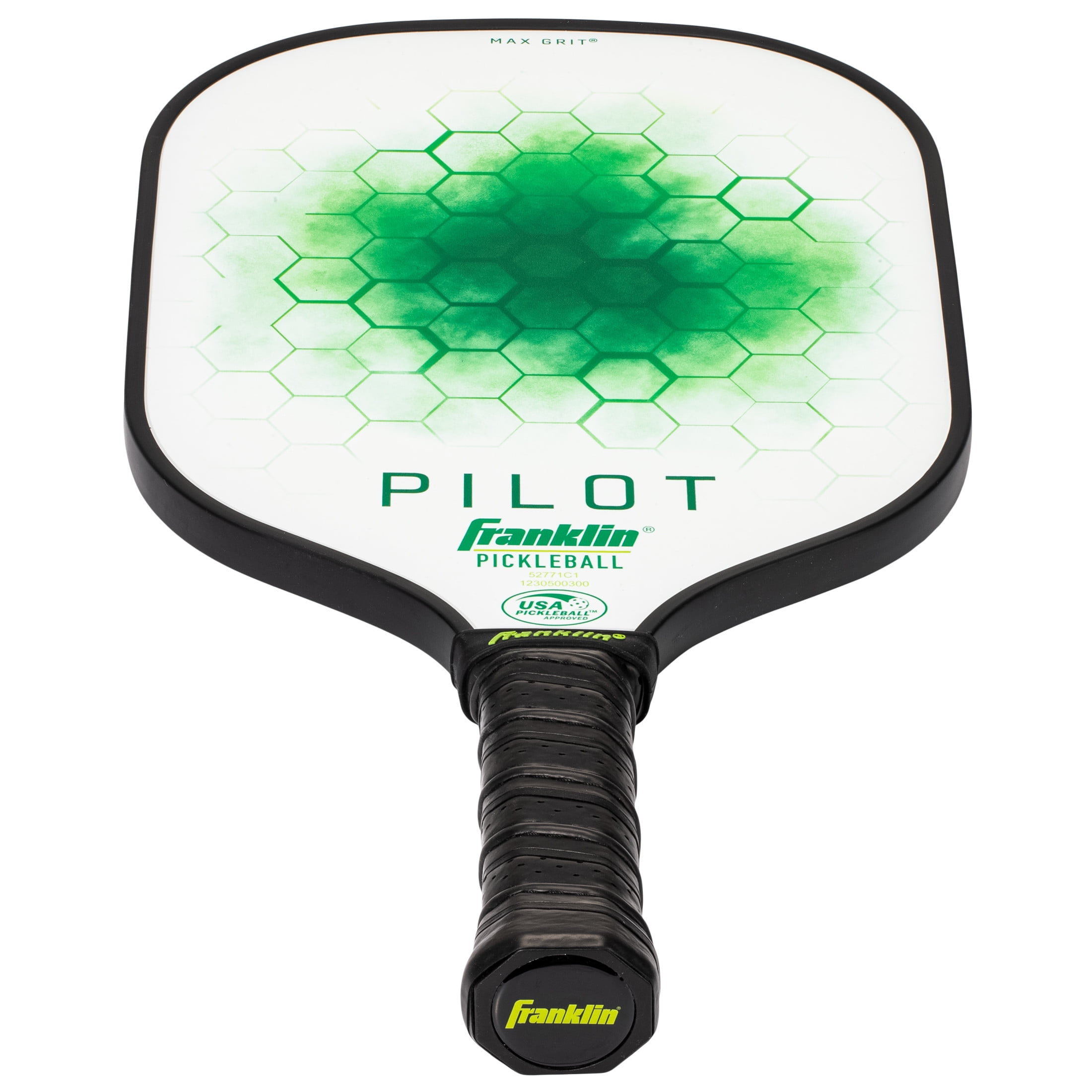 Franklin Sports Pickleball Paddle - Pilot Polypropylene Core Pickleball Racket - Official USA Pickleball (USAPA) Approved Pickleball Paddle - Lightweight Pro Racket - Green - 10mm Thick Core