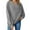 Gray, variant on CQONEPT Women Oversized V Neck Sweatshirts Casual Fleece Long Sleeve Pullover Fall Loose Fit Sweater Tops Beige XL