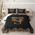 thumbnail image 2 of Erosebridal Cheetah Pattern Letter S Twin Quilt Set,Kids Leopard Printed Twin Coverlet Set For Bow Girls,2 Pieces, 2 of 7
