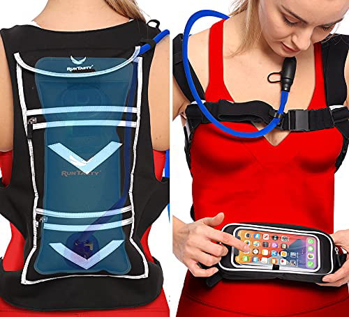 Running Hydration Belt Water Bottles Smartphone Touchscreen Pockets Mens Womens 