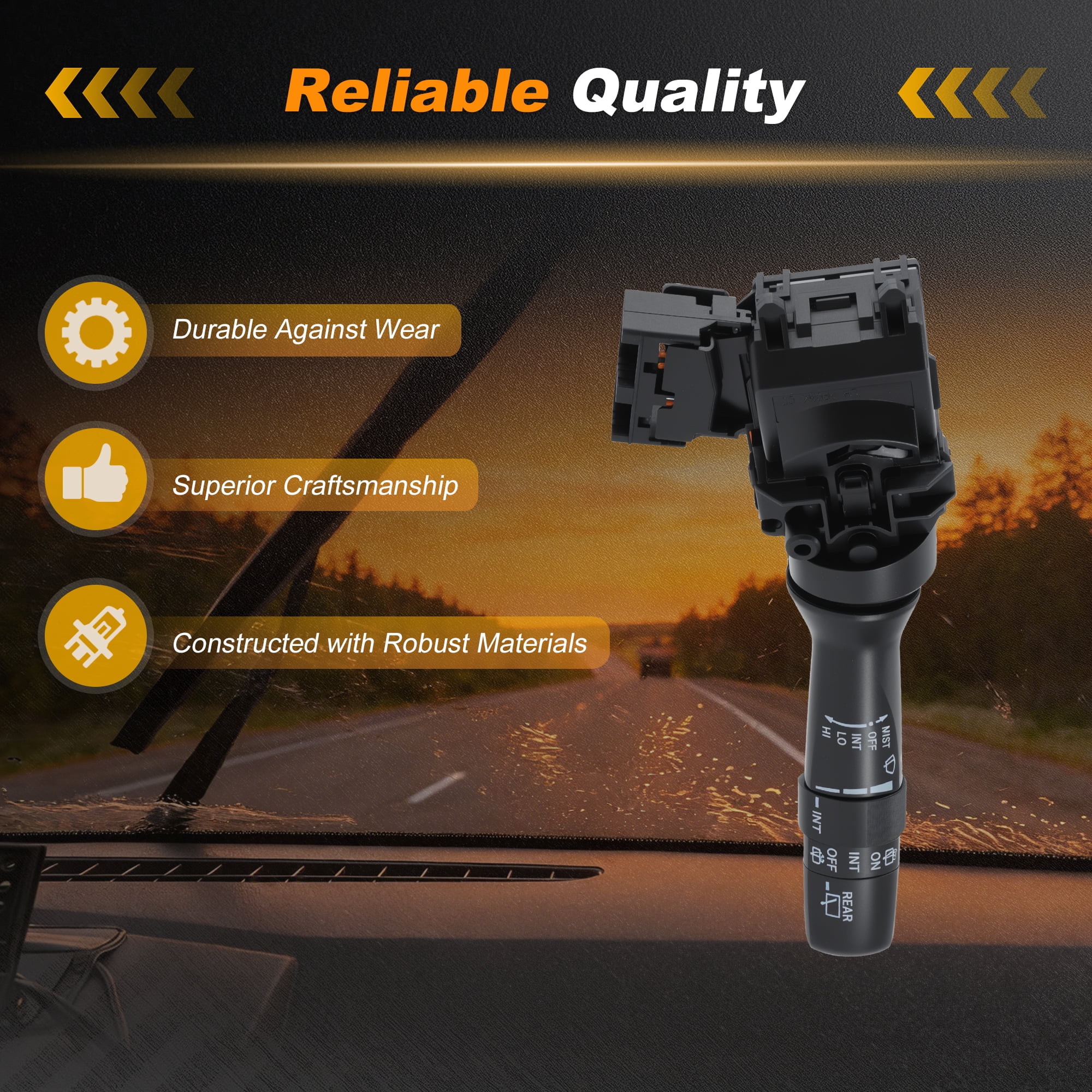 Unique Bargains Front Rear Windshield Wiper Switch for Toyota 4Runner Highlander