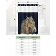thumbnail image 6 of No Hook Shower Curtain with Snap in Liner, Animal Horsehead Abstract Geometric Pattern Hotel Shower Curtains for Bathroom, Washable Shower Curtain Liner Set with Mesh Top Window, 54"x78", 6 of 6