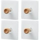 thumbnail image 1 of ColoMX 4 piezas de pared ganchos de madera de madera adhesiva toalla de toalla ganchos de ropa ganchos de baño, 1 of 7