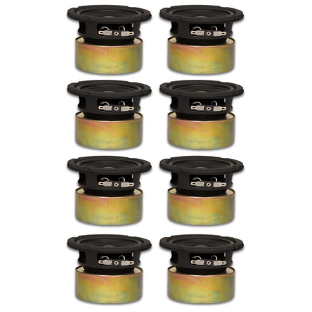8 Goldwood Sound GW-4028/S Shielded 4 Woofers 70 Watt each 8ohm Replacement Speakers