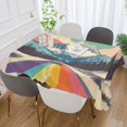 thumbnail image 2 of Yayeee Tablecloths for Rectangular Tables 54 x 54 inch Party Table Cover, Colorful Road at Night, 2 of 6