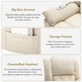 thumbnail image 4 of Power Lift Recliner Chair for Elderly, Recliners with Adjustable Massage and Heating Function,Sofa Corduroy Fabric Recliner Chair with Infinite Position for Living Room,Beige, 4 of 13