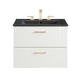 thumbnail image 4 of Modway Daybreak 24" Rubberwood MDF Particleboard Bathroom Vanity in White/Black, 4 of 8