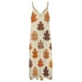 thumbnail image 4 of Autumn Harvest Maple Leaves Thanksgiving Sleeveless Dress for Women Clothing Female Women's Summer Skirt, 4 of 7