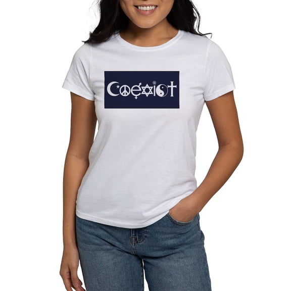 CafePress - Coexist T Shirt - Women's Classic T-Shirt