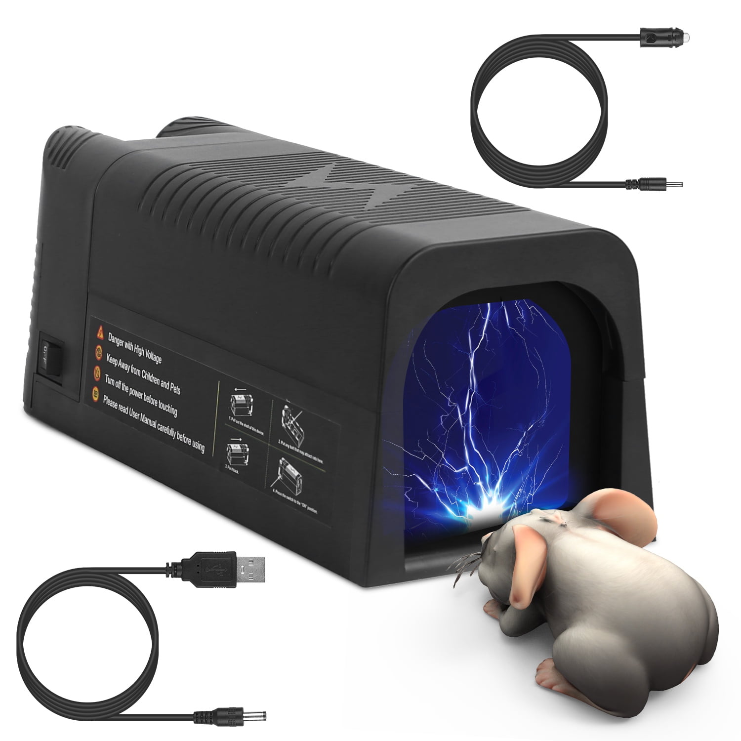 Free Shipping! Victor M2524S Electronic Mouse Trap Pack of 4, 4