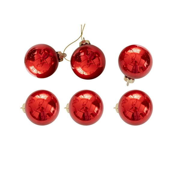 Darzheoy 6Pcs Christmas Ball Ornaments, 2.4" Shatterproof Christmas Tree Decorations Set, Hanging Ornaments for Xmas Trees Holiday Wedding Party Decoration