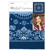 Styled Basics Navy Blue Paisley Bandana, 100% Cotton, Unisex, Adult, 22" x 22"