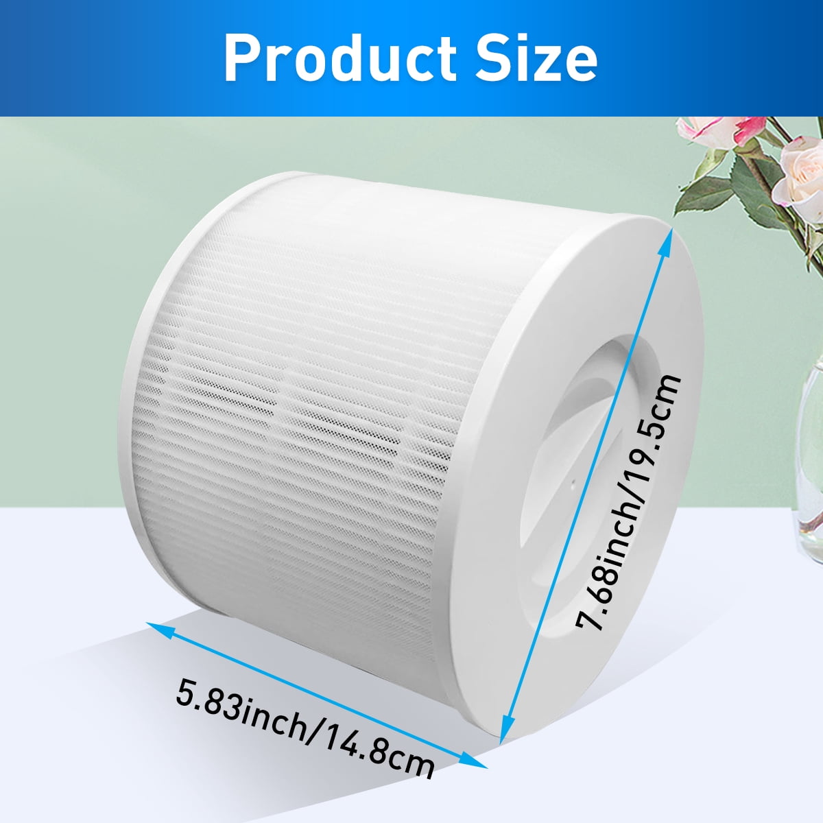 HEPA 14 Replacement Filter 2-Pack – Compatible with PuroAir 240 Air Purifier – High-Efficiency Particle & Odor Removal,3-in-1 True HEPA Replacement Filter.