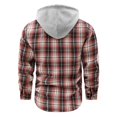 thumbnail image 7 of YODETEY Men’s Hooded Plaid Flannel Shirt Jacket, Midweight Casual Long Sleeve Plaid Shacket, Big and Tall ,Size M-4XL, 7 of 7