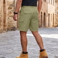 thumbnail image 4 of Trgacdwlo Men's Hiking Cargo Short Multi Pockets Elastic Waist Mens Shorts Athletic Outdoor Fishing Summer Lightweight Men Shorts Casual Light Green S, 4 of 6