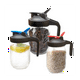 thumbnail image 4 of Tapas de plástico reutilizables para tarros de boca ancha de 86 mm, con sello a prueba de fugas, tapa de pico con asa y orificios para verter, 4 of 5