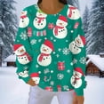 thumbnail image 5 of Goodtrade8 Shirts for Women Long Sleeve Christmas Pullover Holiday Crew Neck Winter Knitting Graphic Womens Tops Casual Sweatshirts, 5 of 7