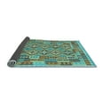 thumbnail image 2 of Ahgly Company Indoor Round Southwestern Light Blue Country Area Rugs, 6' Round, 2 of 4