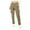 Khaki-A, variant on Kyusrd Cargo Pants For Women Button Down Mid High Waist Multi Pocket Tactical Pants Casual Solid Color Loose Straight Leg Casual Trousers