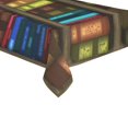 thumbnail image 3 of BSDHOME Fully Stocked Bookshelves Cotton Linen Tablecloth 60x120 Inches, Multicolored Books Desk Sofa Table Cloth Cover for Wedding Party Decor, 3 of 5