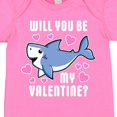 thumbnail image 4 of Inktastic Will You Be My Valentine with Cute Shark and Hearts Boys or Girls Baby Bodysuit, 4 of 5