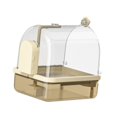 thumbnail image 2 of Baño automático de pájaro loro bañera de loros grandes casas de jaula ducha de pájaros para pájaros pequeños canarios pequeños pájaros medianos Café, 2 of 8