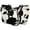 black, variant on Hsqqdc Coffee Women Cow Print Plush Armpit Bag Large Capacity Korean Style Shoulder Handbag