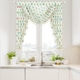 thumbnail image 2 of VOGOL Farmhouse Waterfall Valance 39x43 Inch - Vintage Botanical Print Sheer Voile, Beaded Tassels for Bedroom & Kitchen Windows, 2 of 7