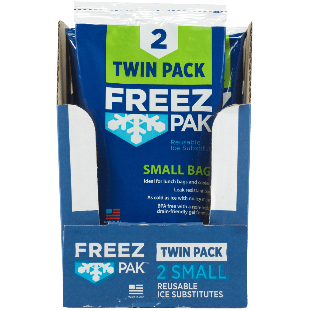 (4 pack) Freez Pak Reusable Ice Substitute, Twin Pack, Small Bag