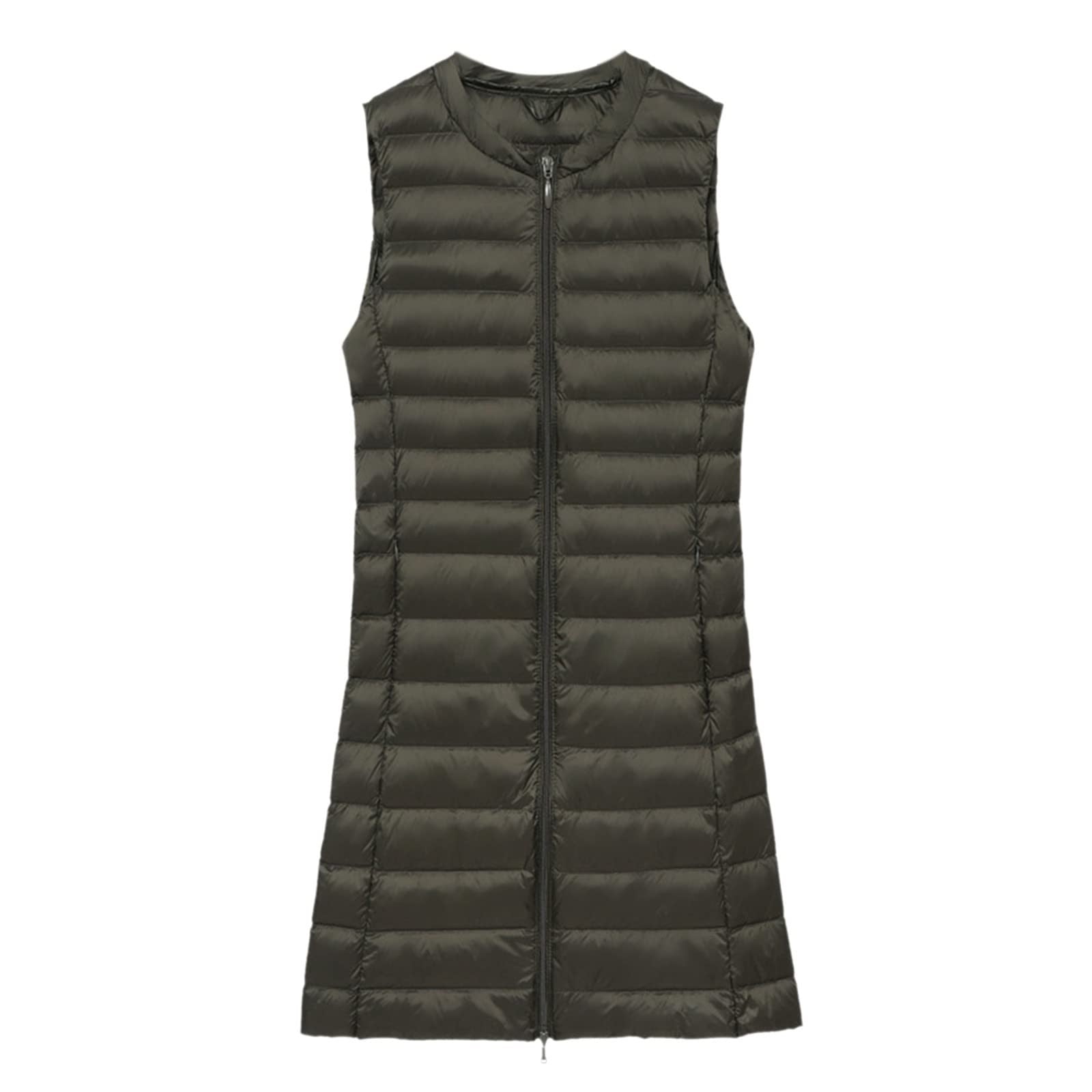 Brnmxoke Puffer Vest for Women Cold Weather,Womens Long Puffer Vest Women's Down Coats & Jackets Winter Coats Sleeveless Warm Zip Up Jacket Best Outerwear