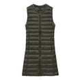 thumbnail image 5 of Fartey Long Puffer Vest for Women Plus Size Winter Warm Sleeveless Zip Up Coats Lightweight Quilted Puffy Jacket Outerwear with Pockets M, 5 of 5