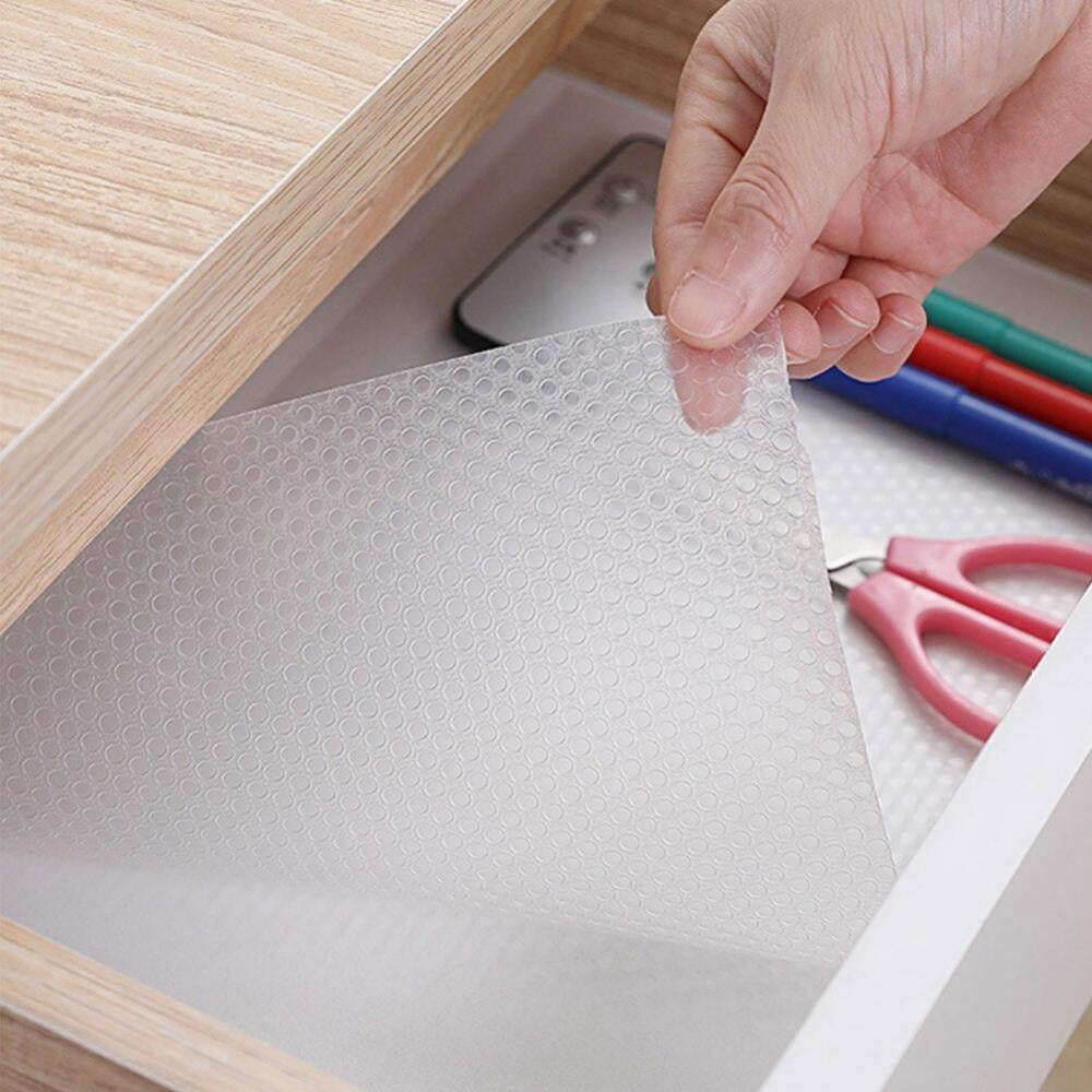 Anti Non Slip Drawer Mat Shelf Liner Cabinet Storage Rubber Kitchen Multi  size