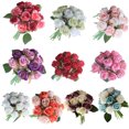 thumbnail image 2 of Rosa Sosteniendo Flores Ramo Novia Accesorios de Fotografía de Boda Flores Falsas Artificiales 12 Piezas seitruly JJ19843-01, 2 of 6