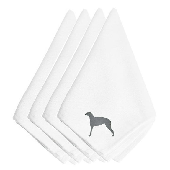 Scottish Deerhound Embroidered Napkins Set of 4