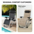 thumbnail image 5 of Ktaxon Recliner Chair, Zero Gravity Chair with Black Cushion, Lounge Chair Outdoor&Indoor, Patio Chairs, Khaki, 5 of 7
