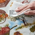 thumbnail image 7 of Fall Country Pumpkin Farm Vinyl Tablecloth, Flannel Backed Thanksgiving Harvest Print, Easy Care Wipe Clean, Oval, 7 of 7