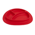 thumbnail image 3 of Nuby Sure Grip Silicone Miracle Mat 3-Section Oval Plate, Pink, 3 of 8