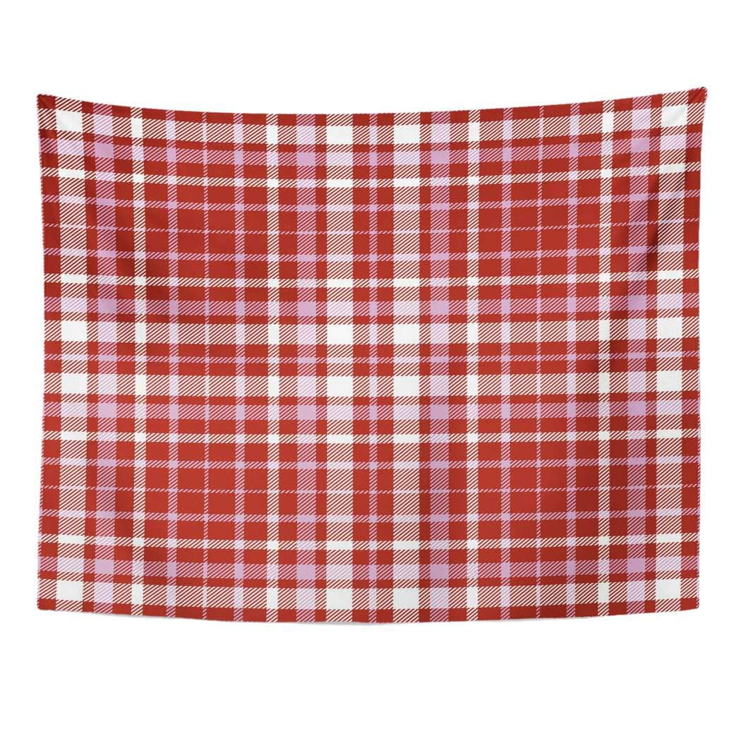 Ufaezu Red Border Tartan Plaid Pattern Traditional Checkered For Pink Burgundy Wall Art Hanging Tapestry Home Decor For Living Room Bedroom Dorm 51x60 Inch Walmart Com Walmart Com