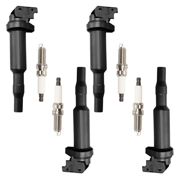 4 Ignition Coils and 4 Iridium Spark Plugs Compatible with 2007-2010 Mini Cooper Salt 1.6L L4 Replacement for UF592