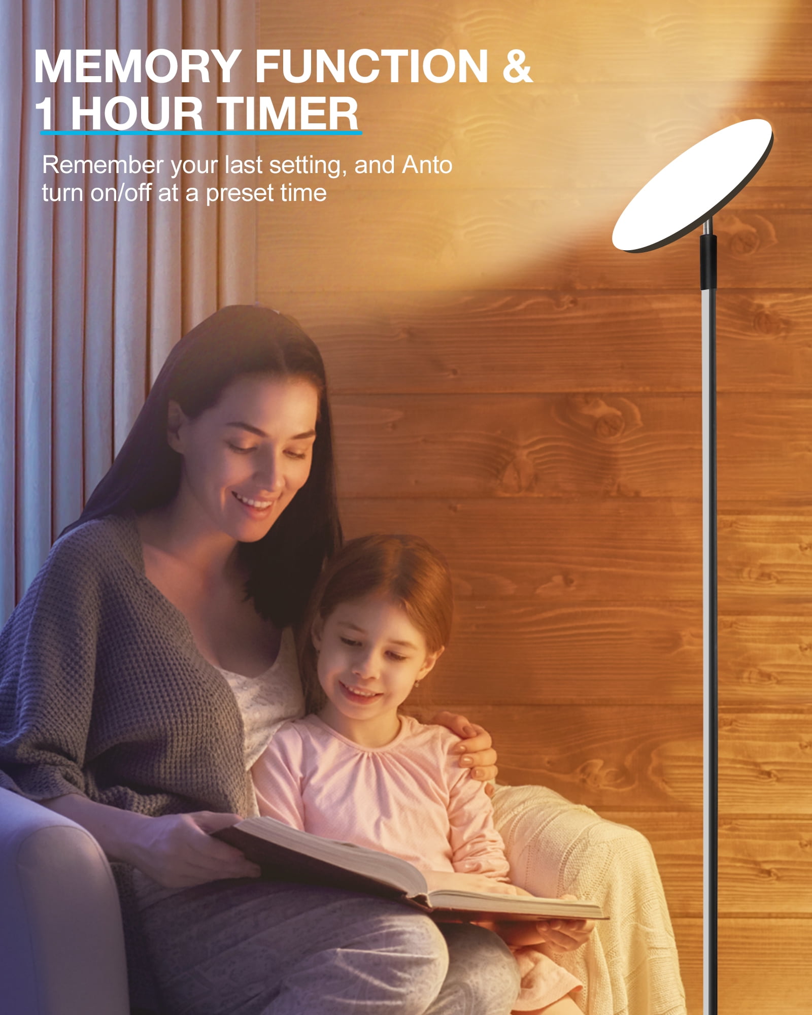 OUTON S1 Floor Lamp, 2-in-1 Smart RGBIC Corner Lamp & 30W/3000LM Brigh