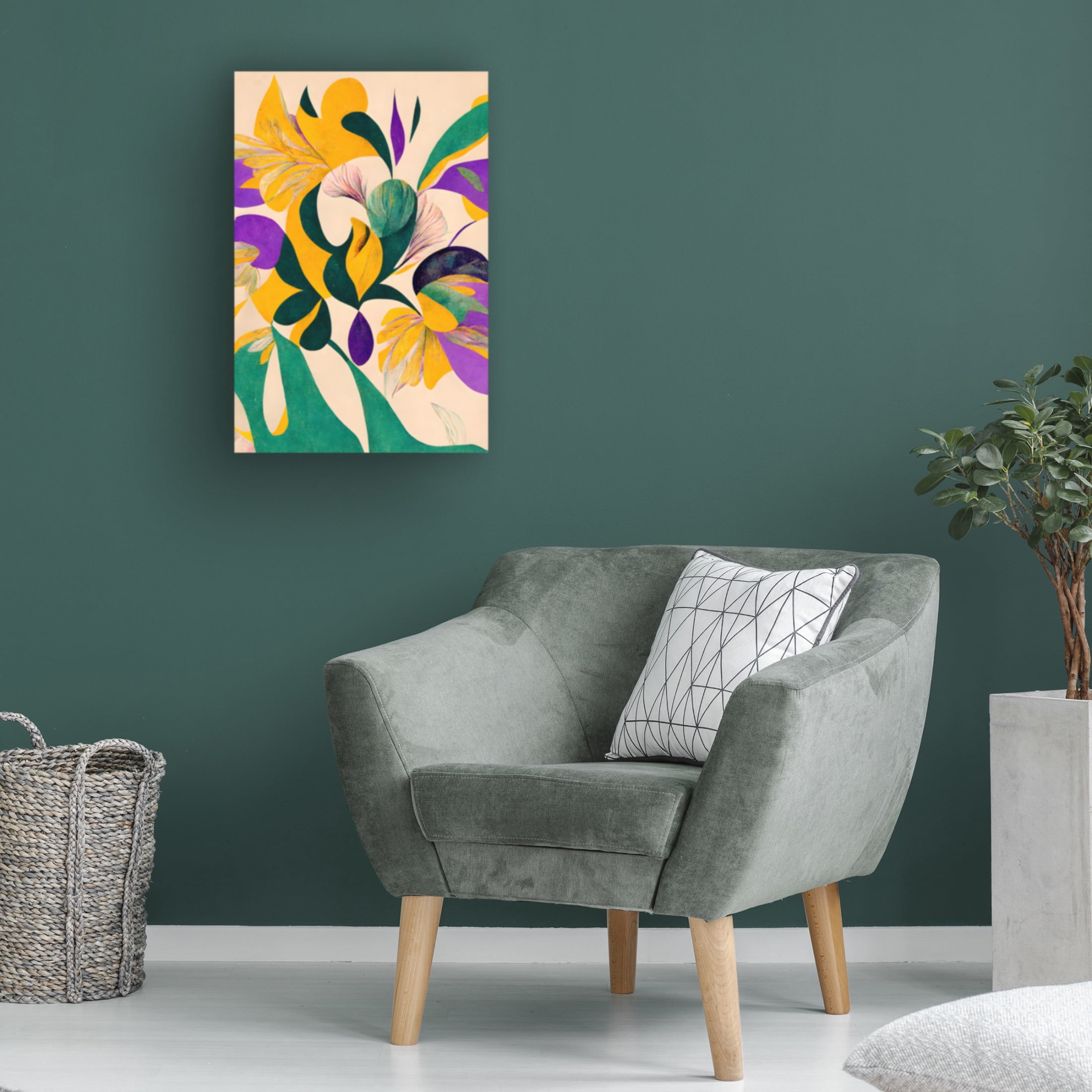 Canvas Wall Art - Treechild 'Spring flowers' Wall Art for Living Room, Bedroom, or Office D?cor by Trademark Fine Art - 22 x 32 Inches